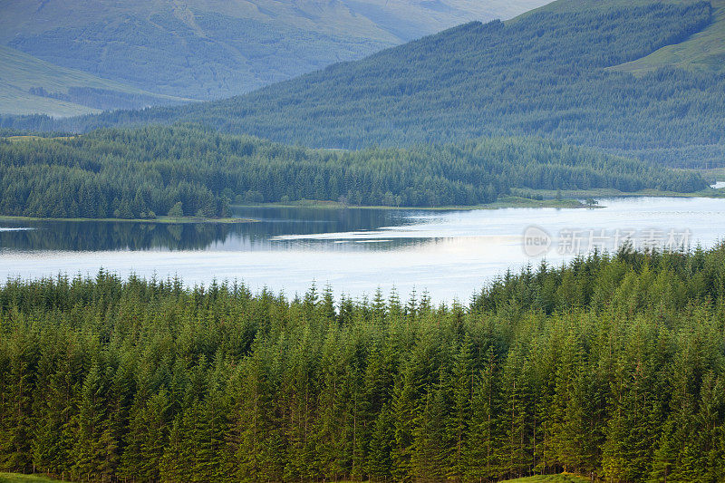 英国苏格兰湖的风景