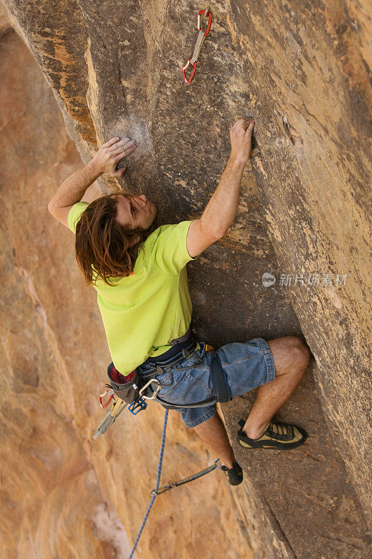 男性Rockclimber