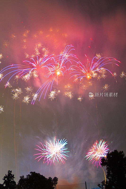 7月4日的烟花庆典，圣诞节和新年