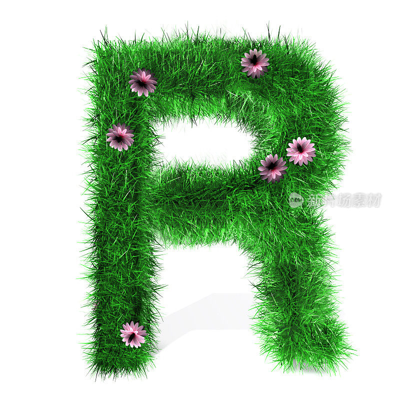 草和花的字母R