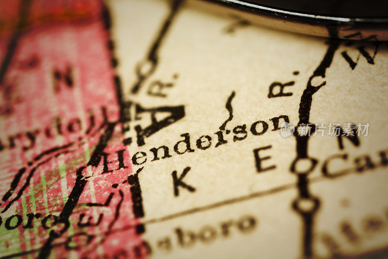 马里兰州亨德森的古董地图