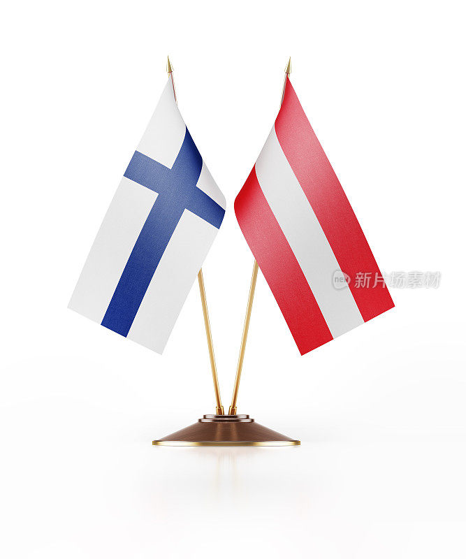 芬兰和奥地利的微型国旗