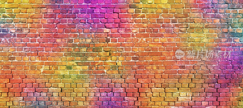 粉刷砖墙，抽象的背景不同的颜色