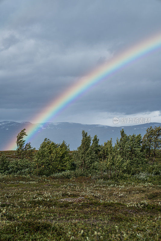 瑞典北部的彩虹
