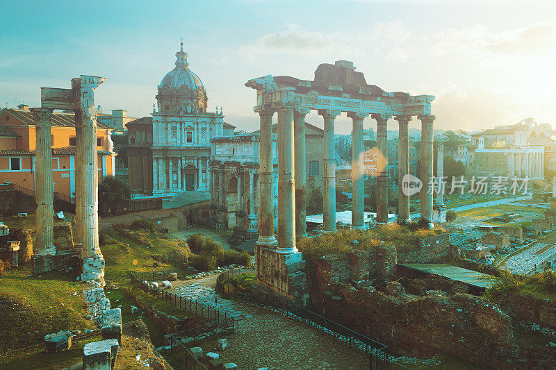 意大利罗马的罗马广场