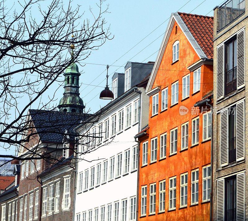 历史悠久的哥本哈根城市景观