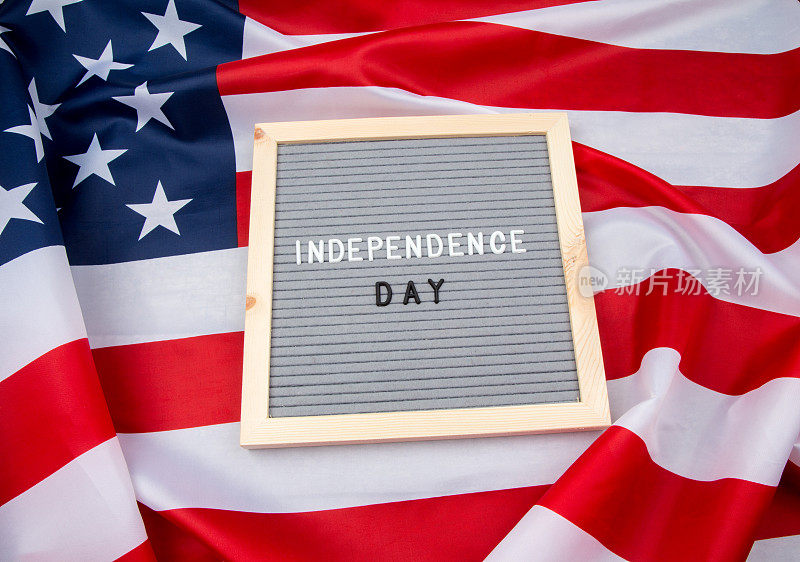 独立日的背景。美国国旗