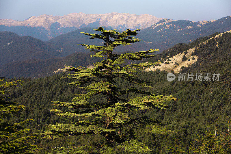 土耳其安塔利亚的黄昏山景