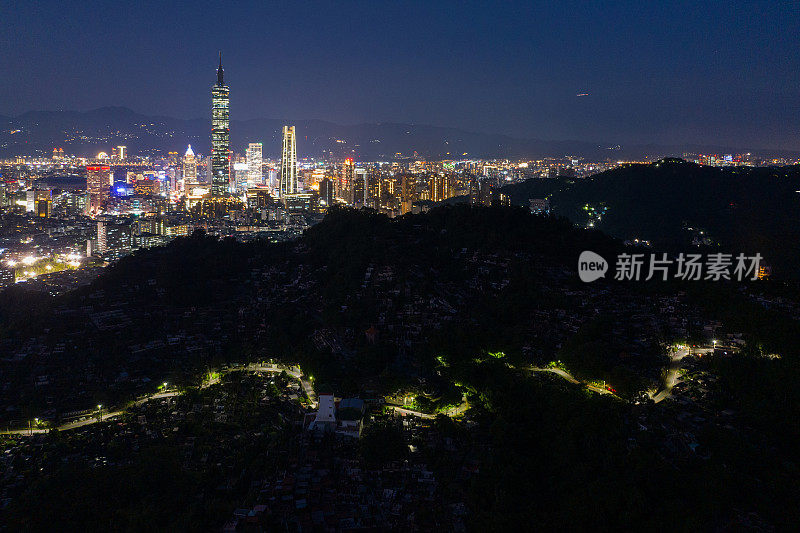 台湾台北市鸟瞰图