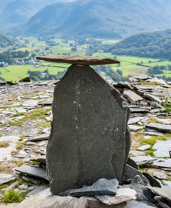 老板岩采石场和博罗谷谷，湖区，英国