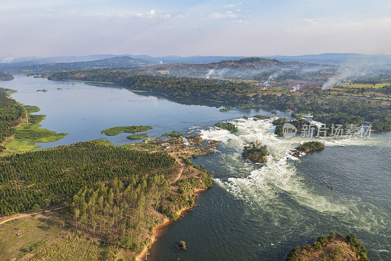 乌干达，维多利亚尼罗河和布索沃科瀑布