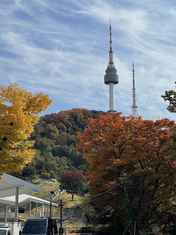 秋天的首尔南山公园