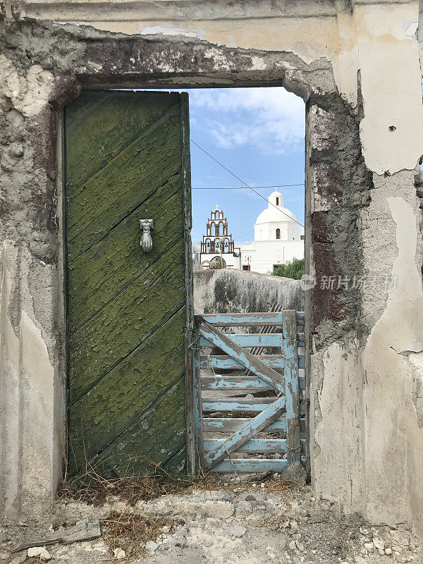 希腊-圣托里尼-卡特拉多斯传统村庄
