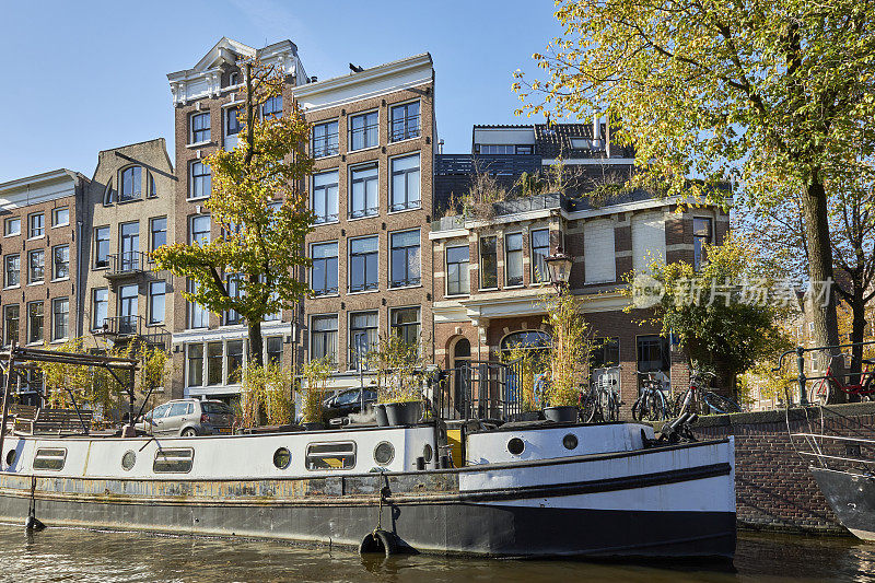 荷兰阿姆斯特丹阿姆斯特尔河畔的房子