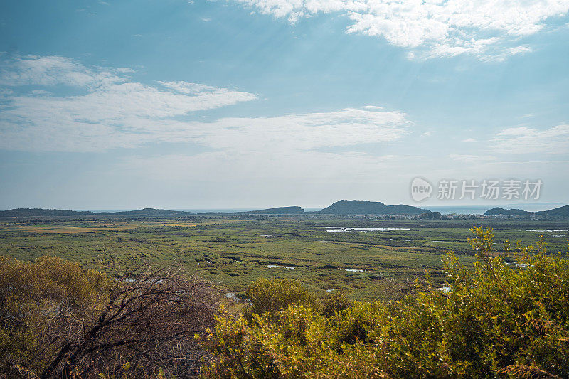 希腊海岸莱夫卡达岛的美丽风景