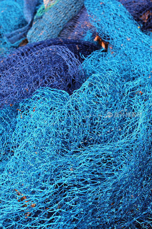 蓝色渔网背景