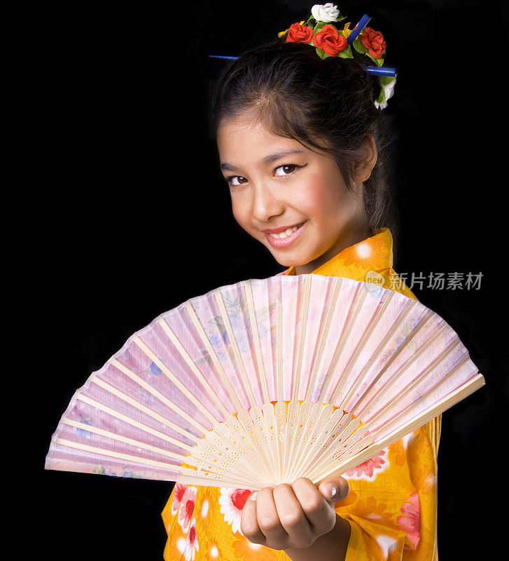 美丽异国风情的日本女孩