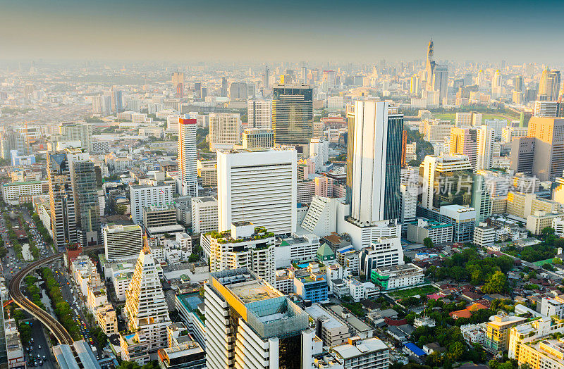 泰国曼谷的城市景观全景