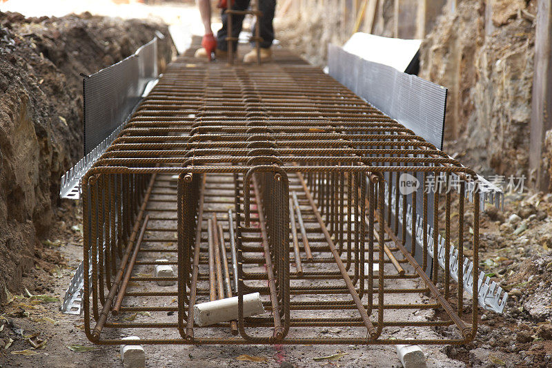 建筑工地地面工作钢框架