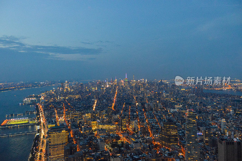 纽约市的天际线和城市景观