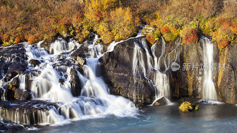 Hraunfossar瀑布、冰岛