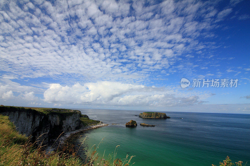 Carrick-a-Rede的海岸景观