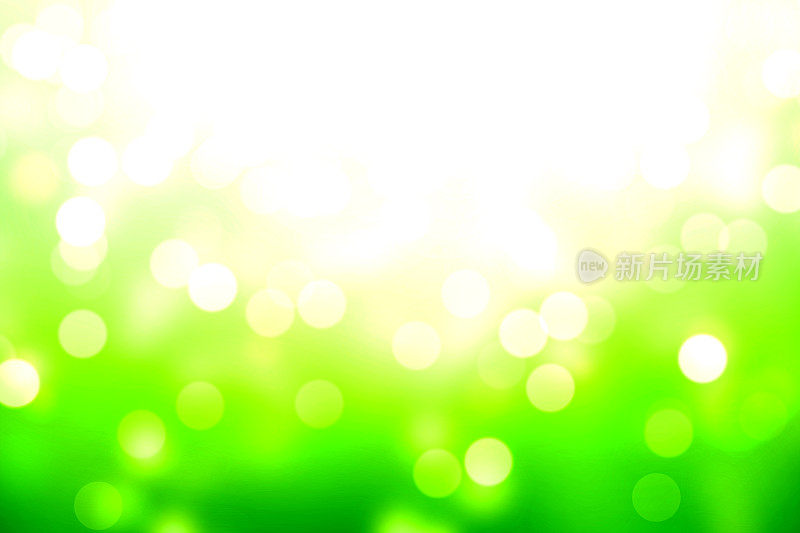 绿色散景灯抽象背景