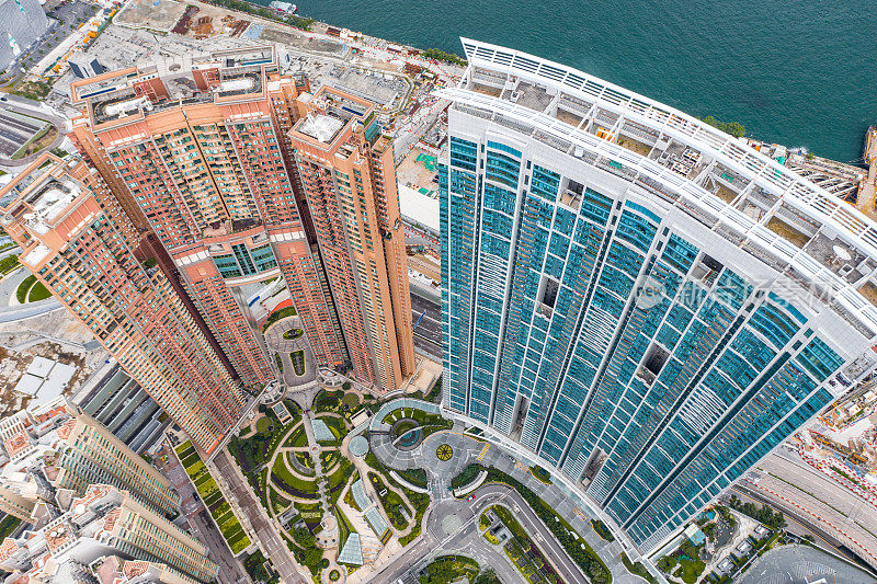 香港拥挤的公寓楼