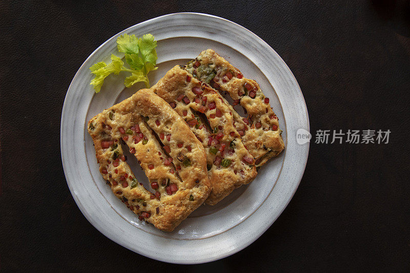 自制早餐:火腿胡椒大饼