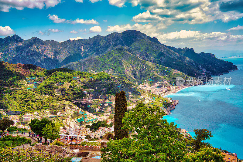 阿马尔菲海岸-地中海-萨莱诺湾