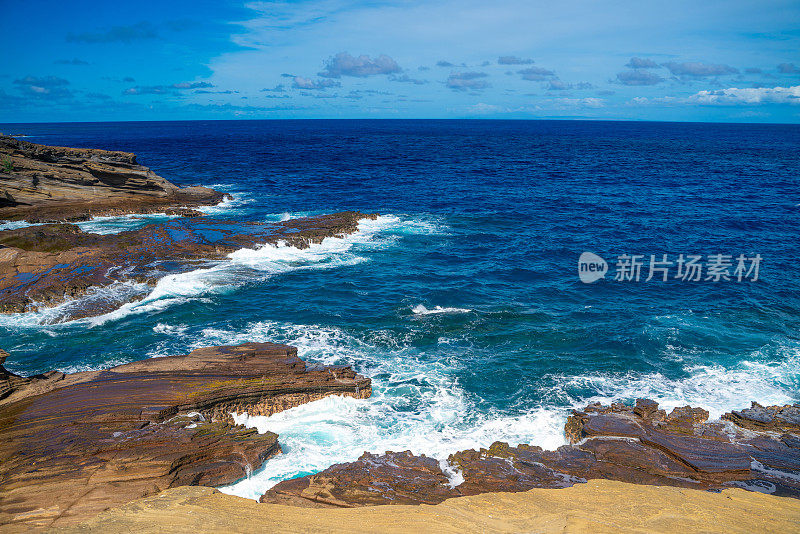 落基海岸-夏威夷的瓦胡岛