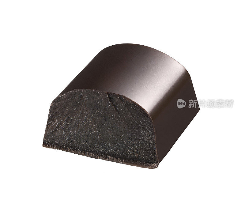 巧克力块由最好的比利时黑巧克力制成