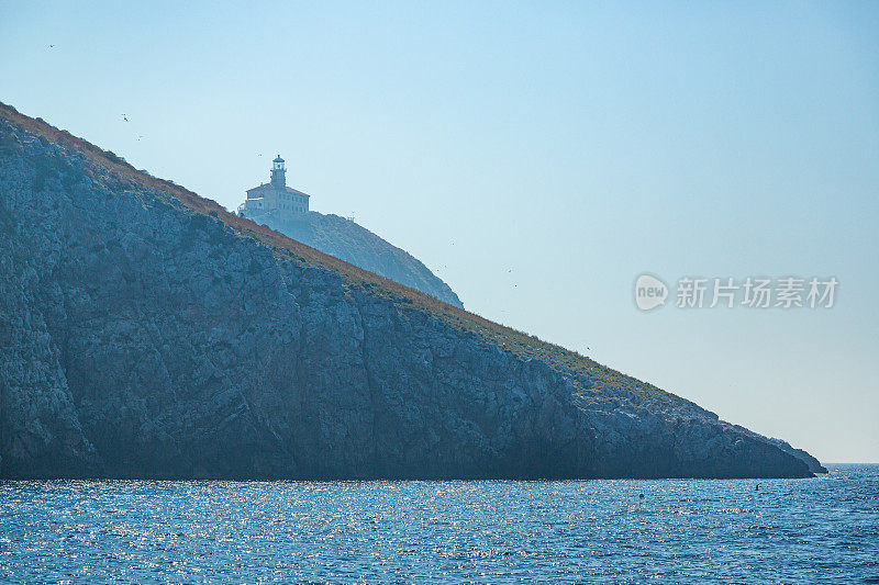 克罗地亚帕拉格萨岛上的灯塔