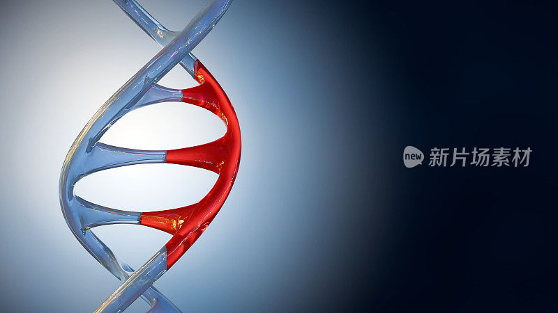 DNA编辑技术CRISPR的3d渲染图