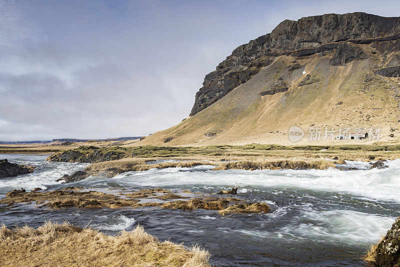 冰岛南海岸的一条河