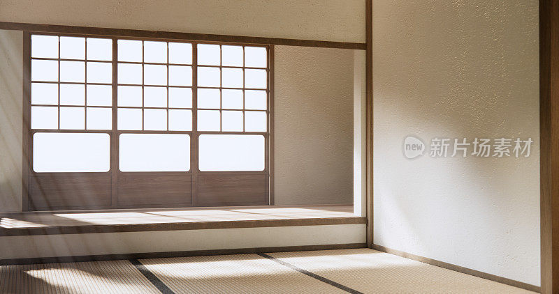 日式房间设计室内采用日式门纸和榻榻米地板。