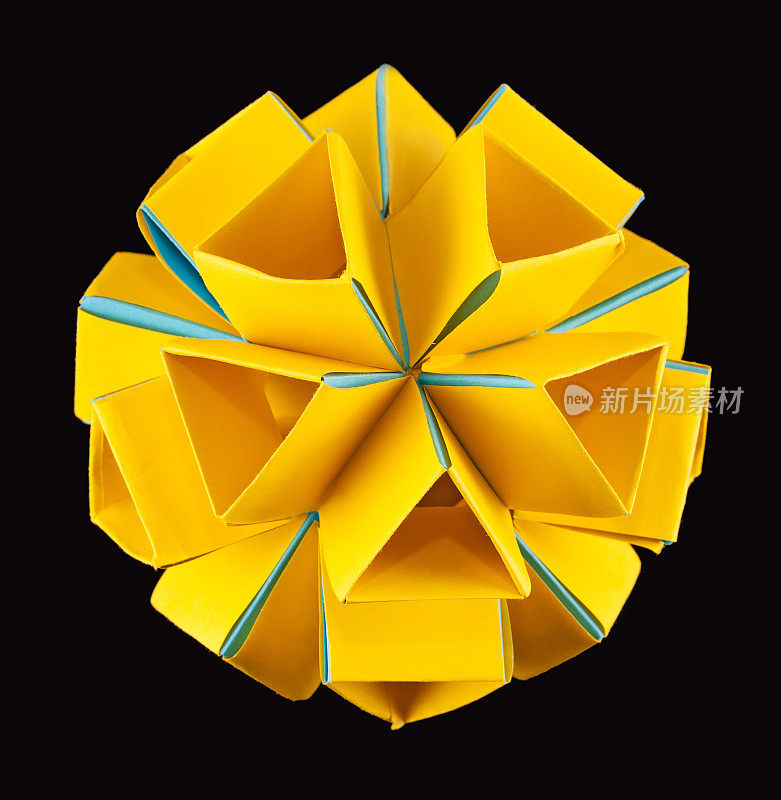 黄色的纸kusudama