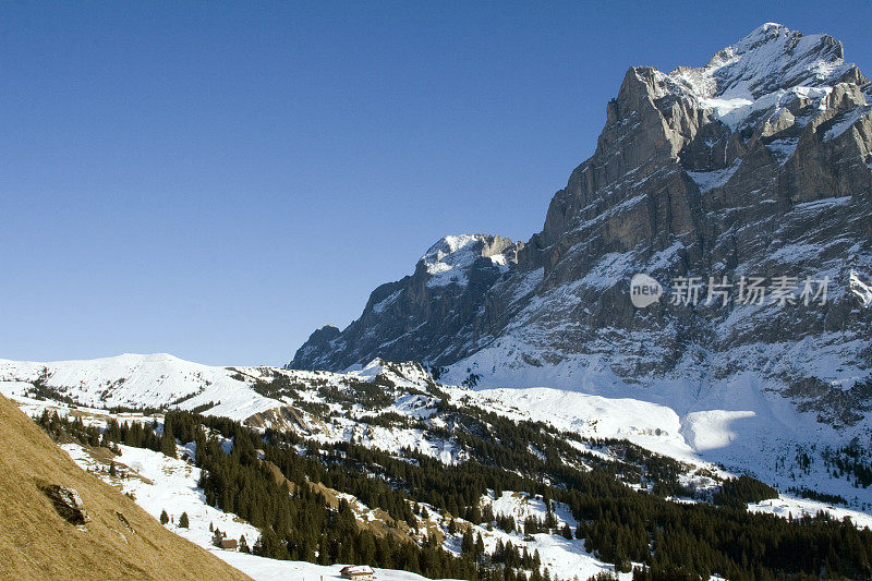 Wetterhorn的顶峰。