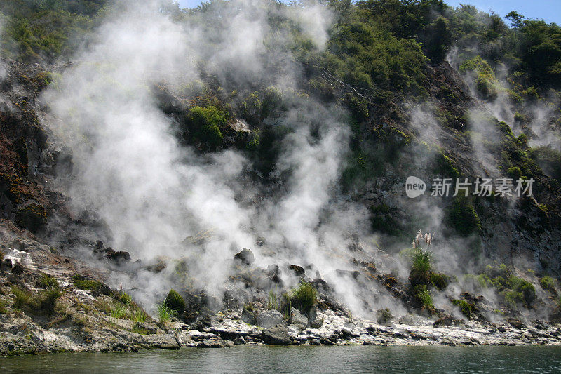 新西兰的火山温泉