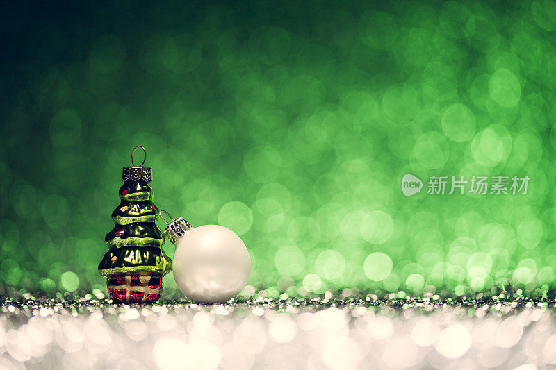 圣诞装饰-闪闪烁烁的圣诞树冬季黄金