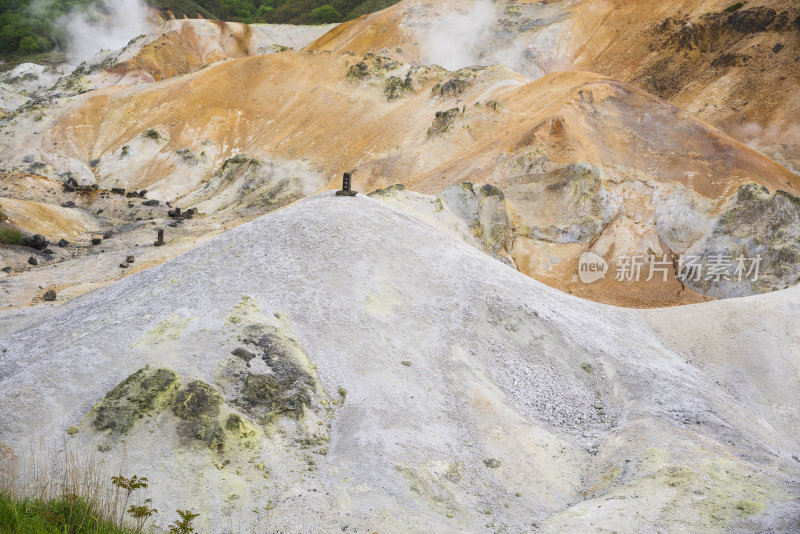 日本北海道地狱谷的细节