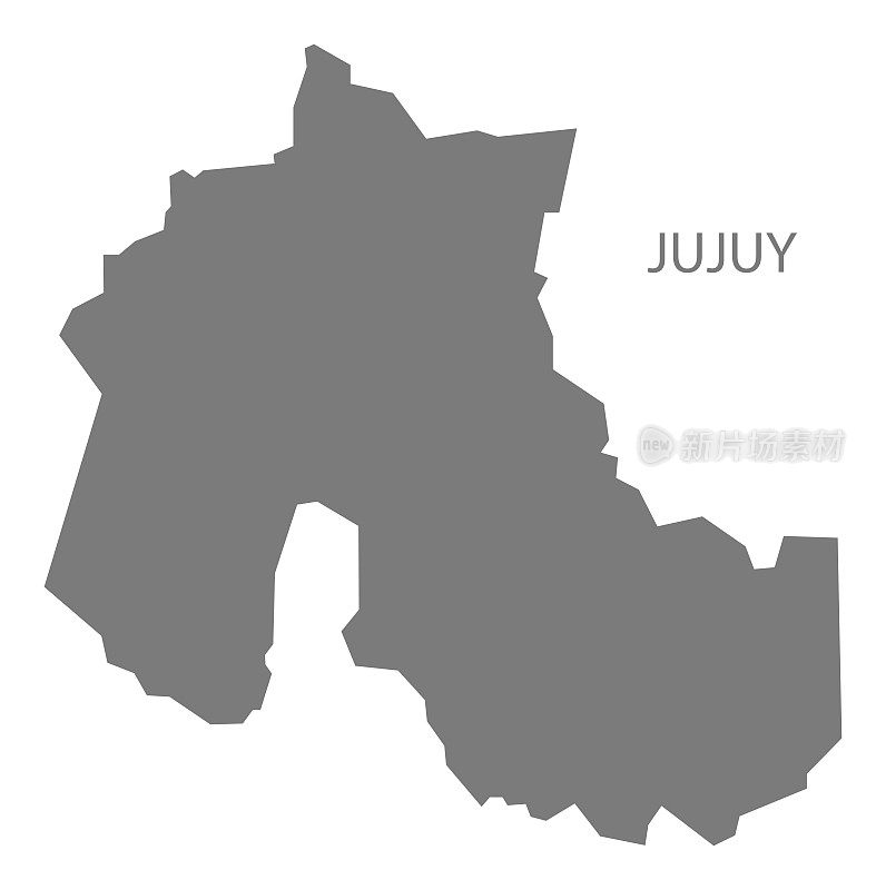 Jujuy阿根廷地图灰色