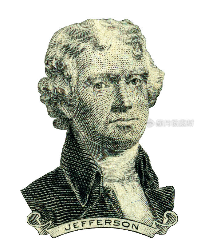 托马斯·杰斐逊总统的肖像(剪报路径)