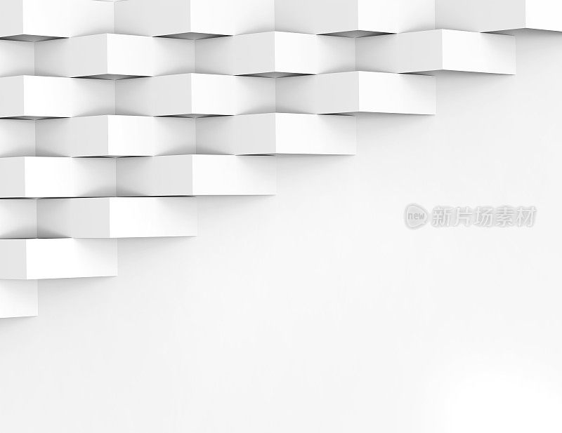 白色壁纸背景的封面设计3d渲染