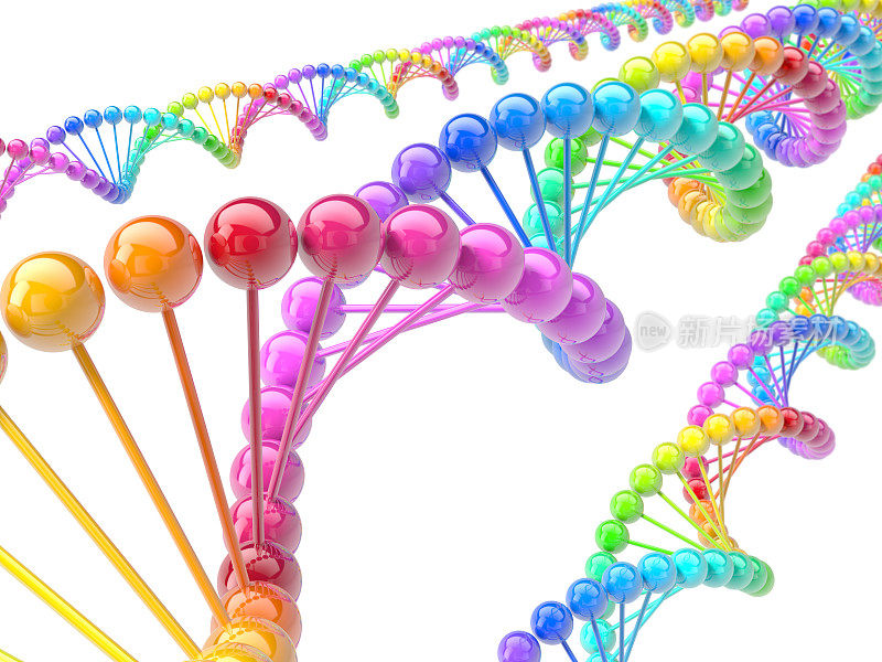 色彩斑斓的DNA链