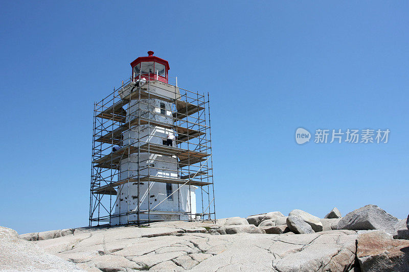 新斯科舍佩吉湾的灯塔修复