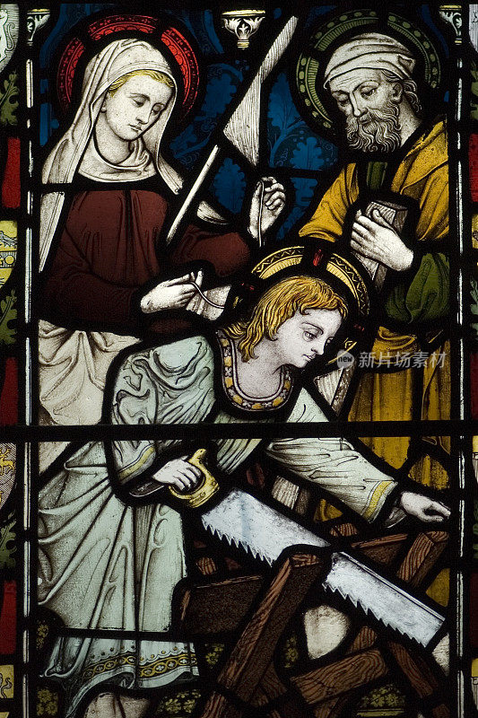 古代英国教堂彩色玻璃