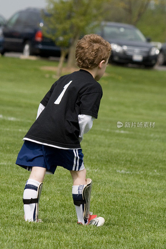 男孩的足球运动员