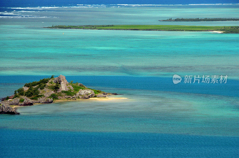 Hermitage岛，罗德里格斯岛，毛里求斯:珊瑚礁