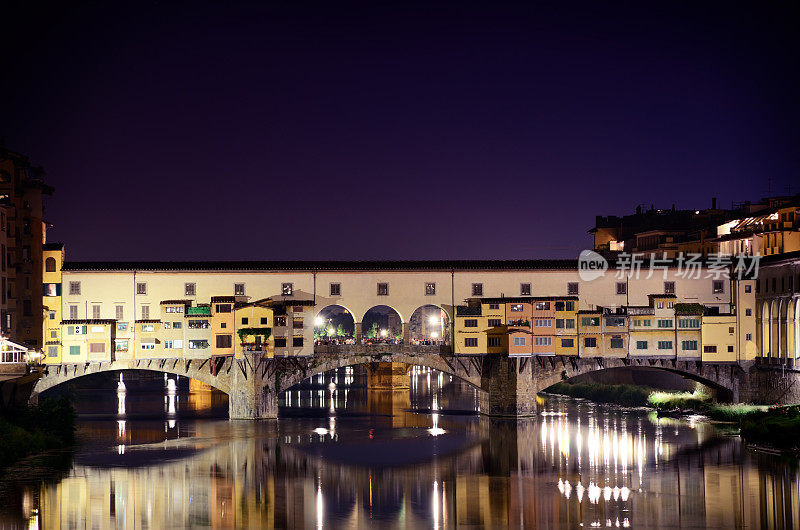 黄昏的韦奇奥桥，佛罗伦萨